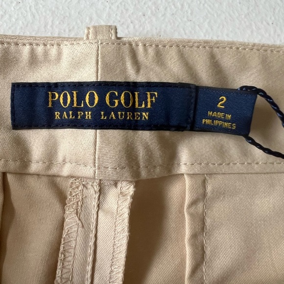 Ralph Lauren Women's Khaki Knee-Length Golf Shorts Size 2 NWT - Picture 5 of 11